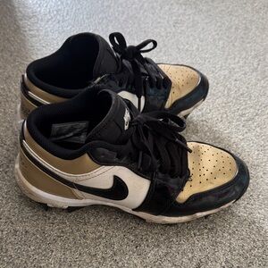 Nike Air Jordan Multisport Kids Black and Gold Cleats